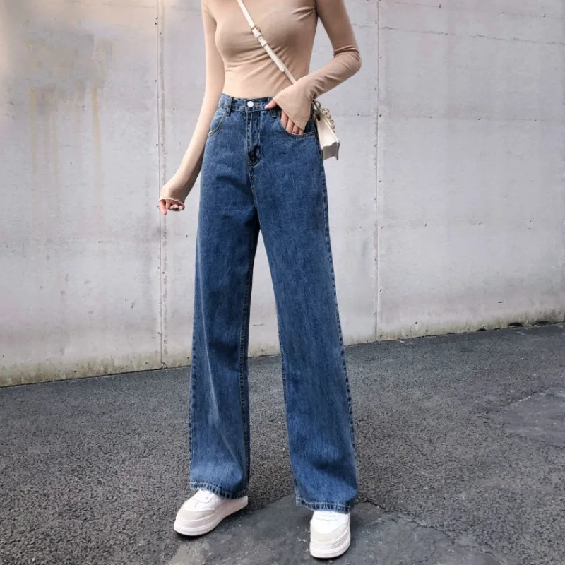 Women Jeans Tall Wide Leg Long Pants 