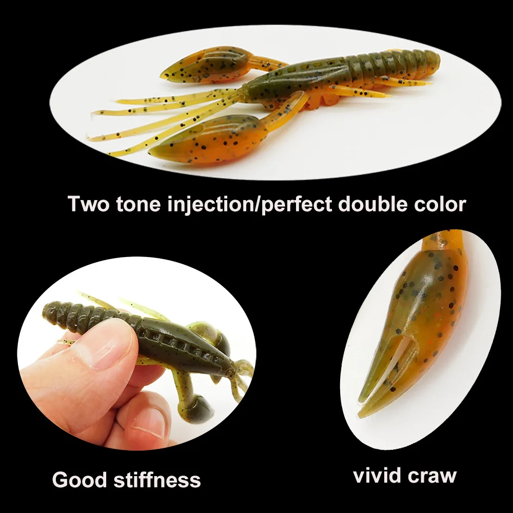 Crawdad Soft Bait, Soft Fishing Lure Flexible Artificial For Bass