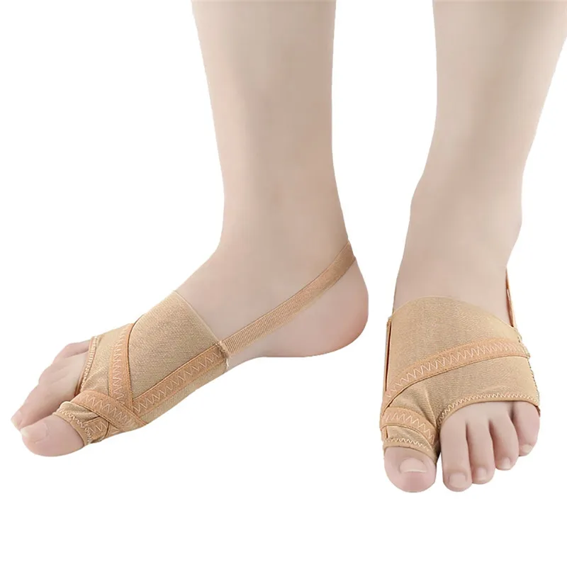 

2 Pcs/set Soft Bunion Protector Big Toe Separating Protector Anti-slip Silica Gel Hallux Valgus Correction Sock Foot Care Pad