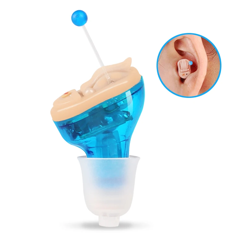 Online Mini audífono Invisible audífono interno dispositivo de ayuda para sordos tono Digital MIC audífono Audifono