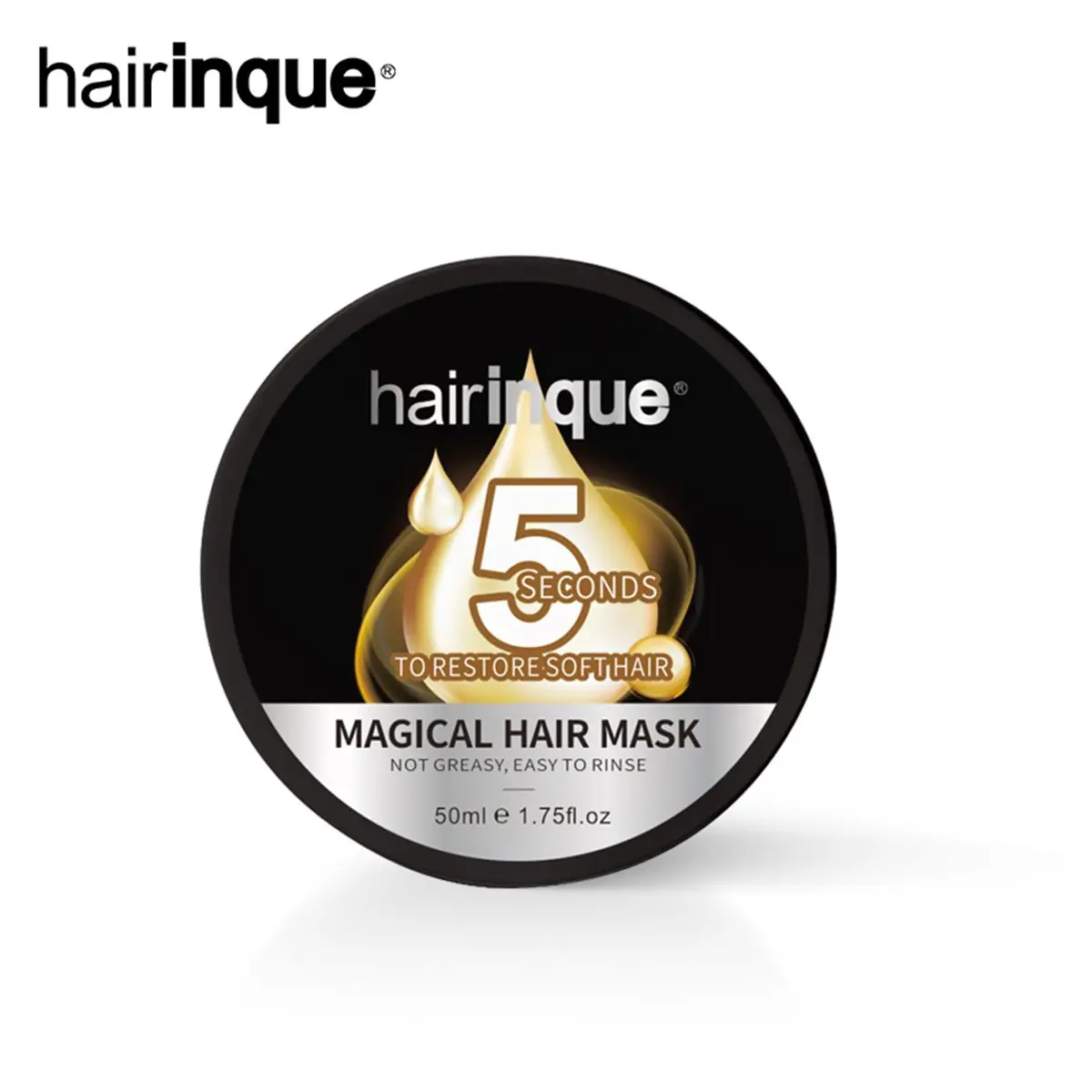 HAIRINQUE, 50 мл, волшебная маска для волос, увлажняющая, Питательная, 5 секунд, восстанавливающая повреждения волос, восстанавливающая, мягкая, маска для ухода за волосами