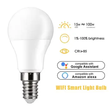 

Firya Smart WiFi Light Bulb 15W Voice Control Magic Light Bulb Lamp WakeUp Lights Compatible Alexa and Google Assistant Dropship