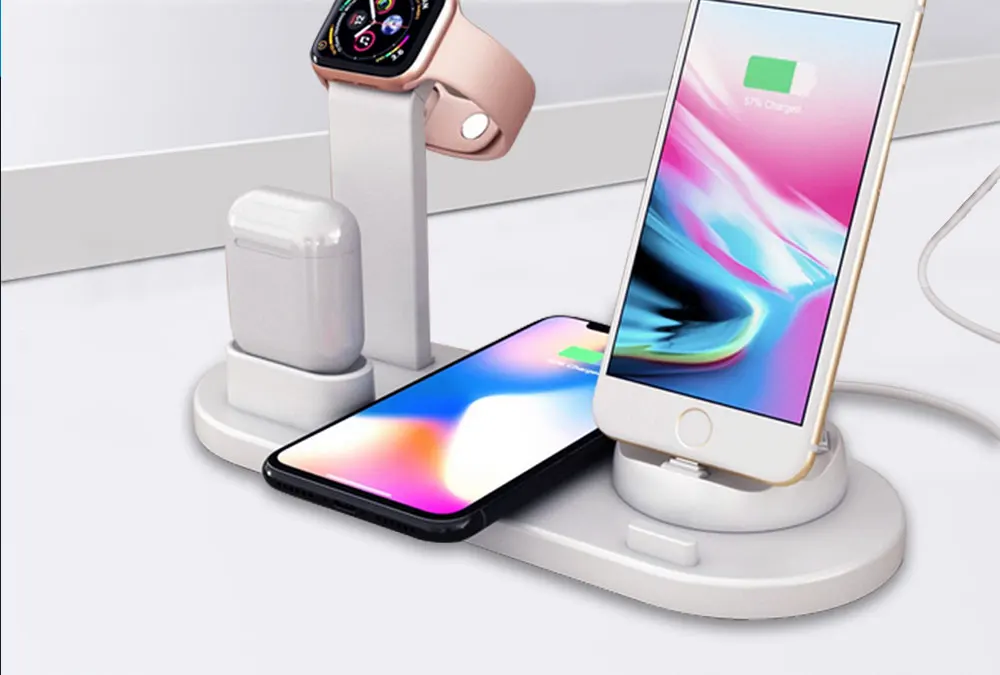 3 in 1 Wireless Charging Dock Station Stand Holder for Apple Watch Airpods iPhone XR X XS Max 8 Plus Induction Charger Docking