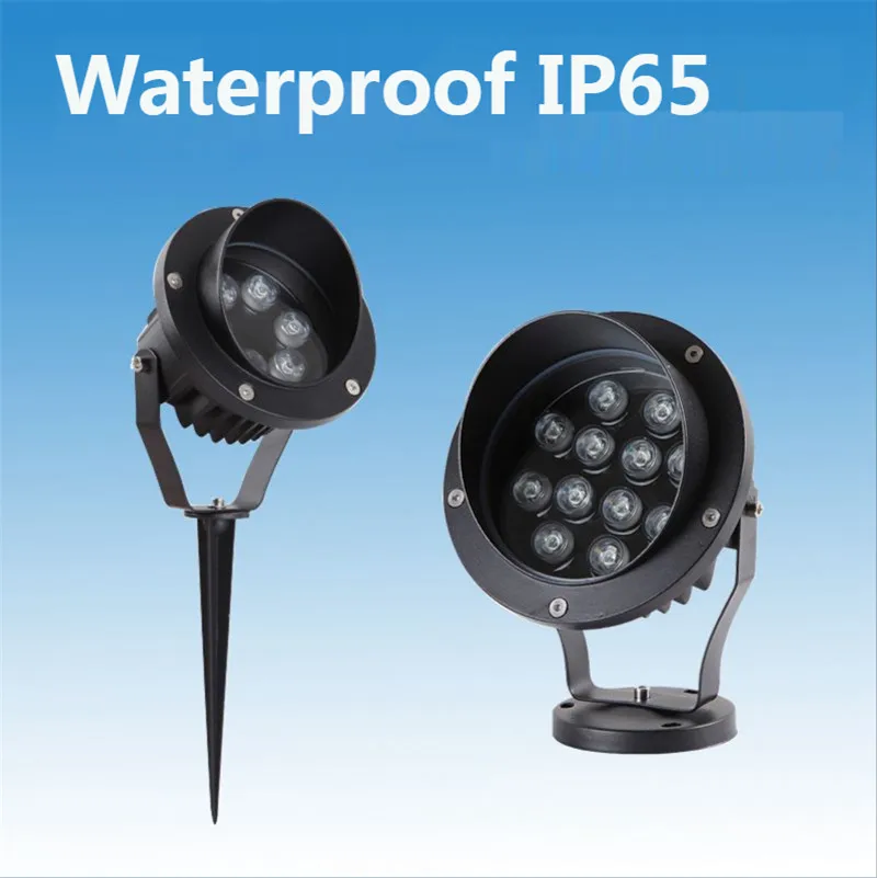 Светодиодный круглый прожектор для газона уличный Водонепроницаемый