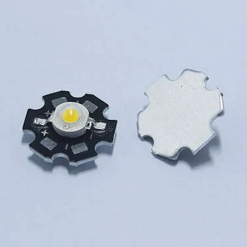 1W High power LED chip bead Lamps white 6000k/warm 3000k weld starboard aluminum heat sink flashlight Free shipping 1000PCS