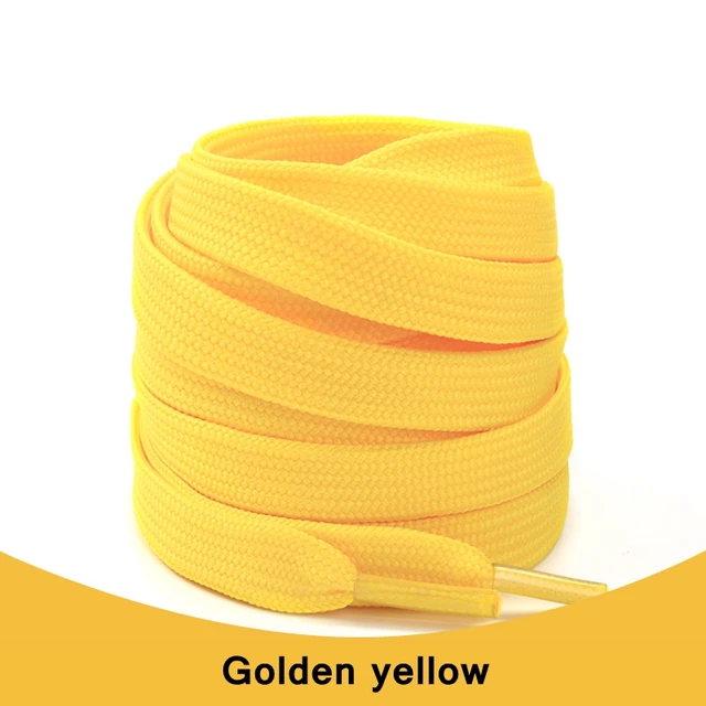 1Pair Sneakers Shoelaces Shoes Accessories Laces for Shoes Unisex Flat Shoe Laces Shoe Strings Shoelaces  Af1 Golden yellow