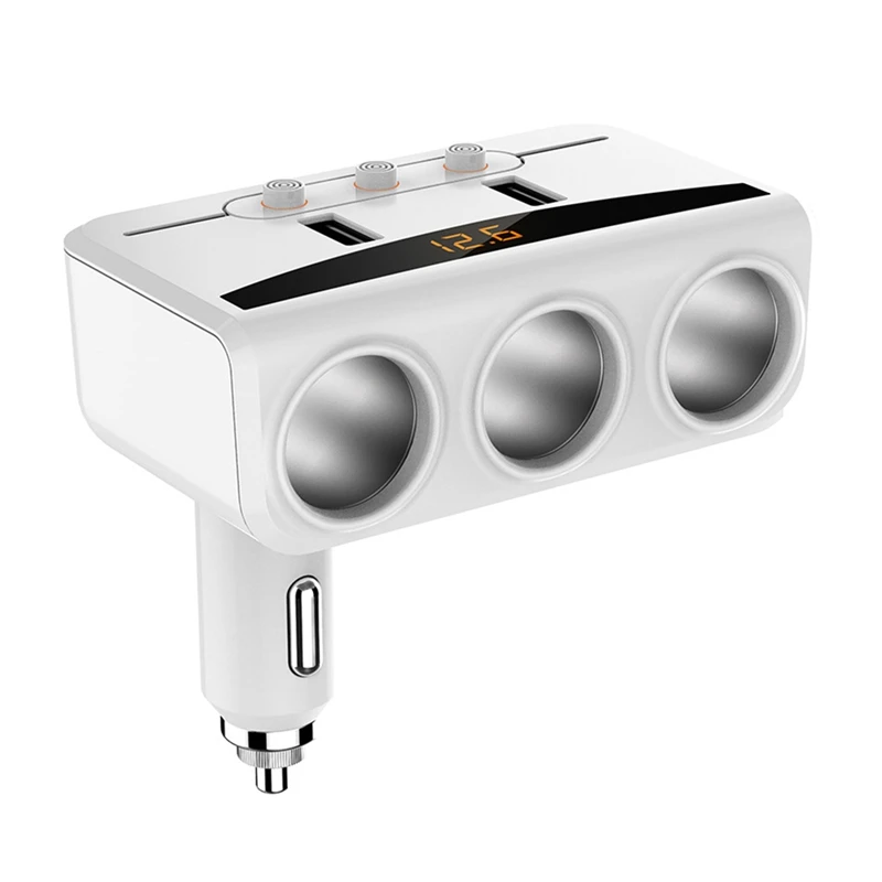 12 V-24 V розетка для автомобильного прикуривателя сплиттер светодиодный USB Зарядное устройство адаптер 3.1A 100W обнаружения для телефона MP3 DVR аксессуары