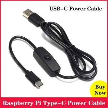 

Raspberry Pi 4 Power Supply Cable Type-C Charger Cable USB-C Wire with ON/OFF Switch for Raspberry Pi 4 Model B for Mobile Phone