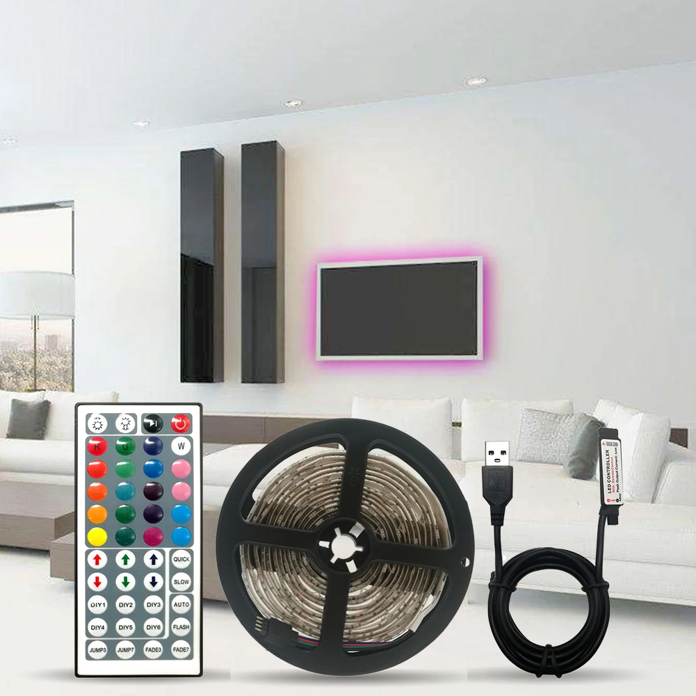 Светильник ная лента RGB 5050 SMD 2835 гибкая Светодиодная 5 м 10 15 Диодная постоянного