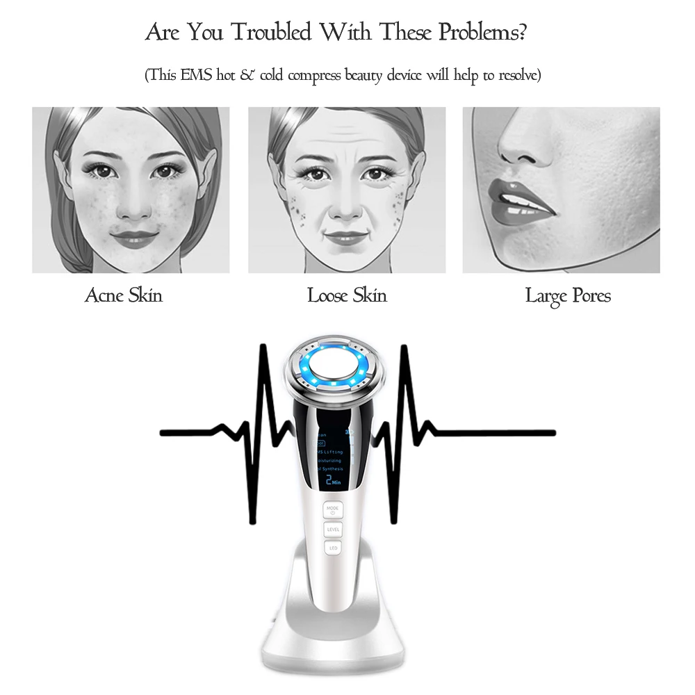  EMS Beauty Instrument LED Photon Light Therapy Facial Skin Care Tool Device Face Lifting Tighten em - 4000463813631