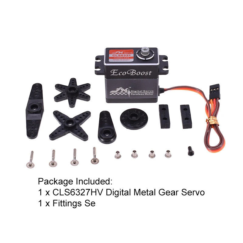 JX Servo CLS6331 30 кг большой крутящий момент высокого напряжения CNC алюминиевый корпус металлический редуктор без сердечника цифровой сервопривод для радиоуправляемого вертолета