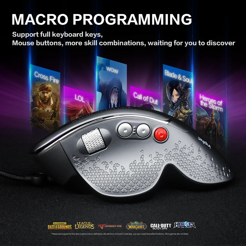 Высококачественная оптическая профессиональная игровая мышь с 7 RGB подсветкой USB