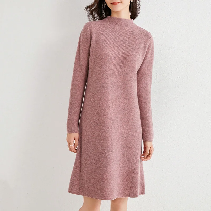 Hot Sale Cashmere Knitted Dress for Women Winter/