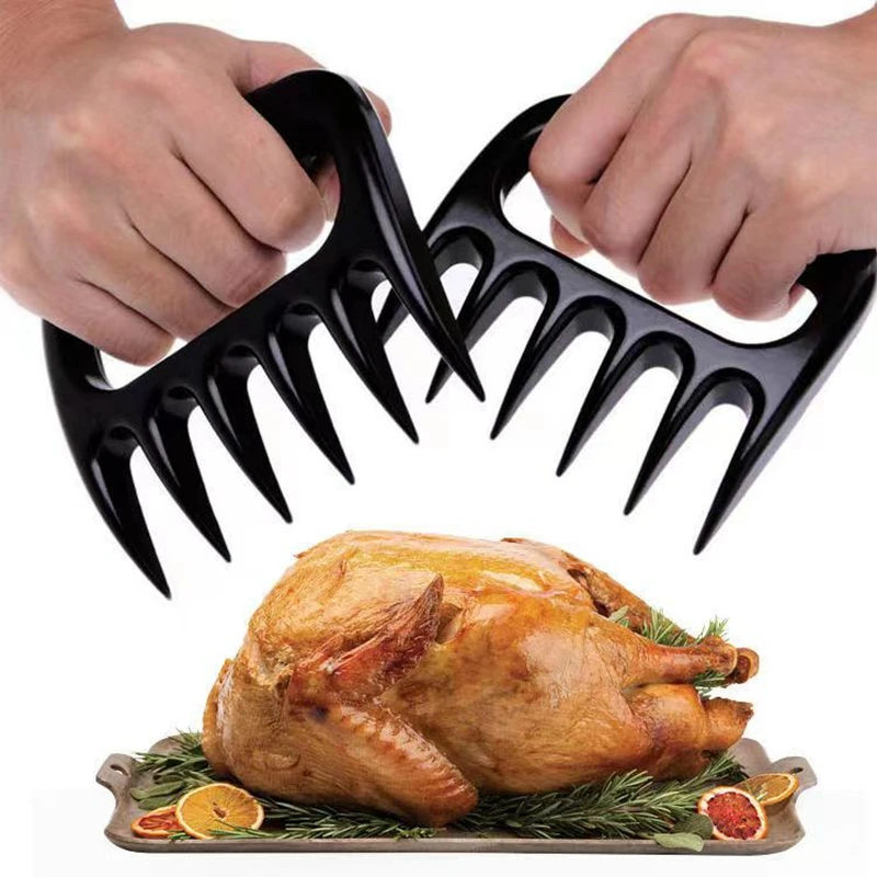 

BBQ Meat Shredder Claws Handle Shred Cut Meats Splitter Essential for BBQ Pork Ultra Sharp Blades Separator Heat Resistant