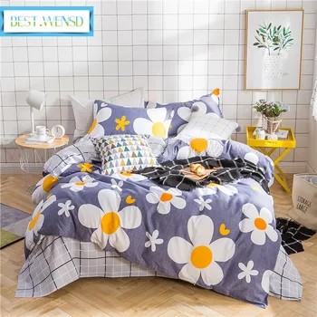 

BEST.WENSD Drop Shipping 3d reactive printing flower bedclothes women/man comforter bedding sets Marriage Bed bedroom Decoration