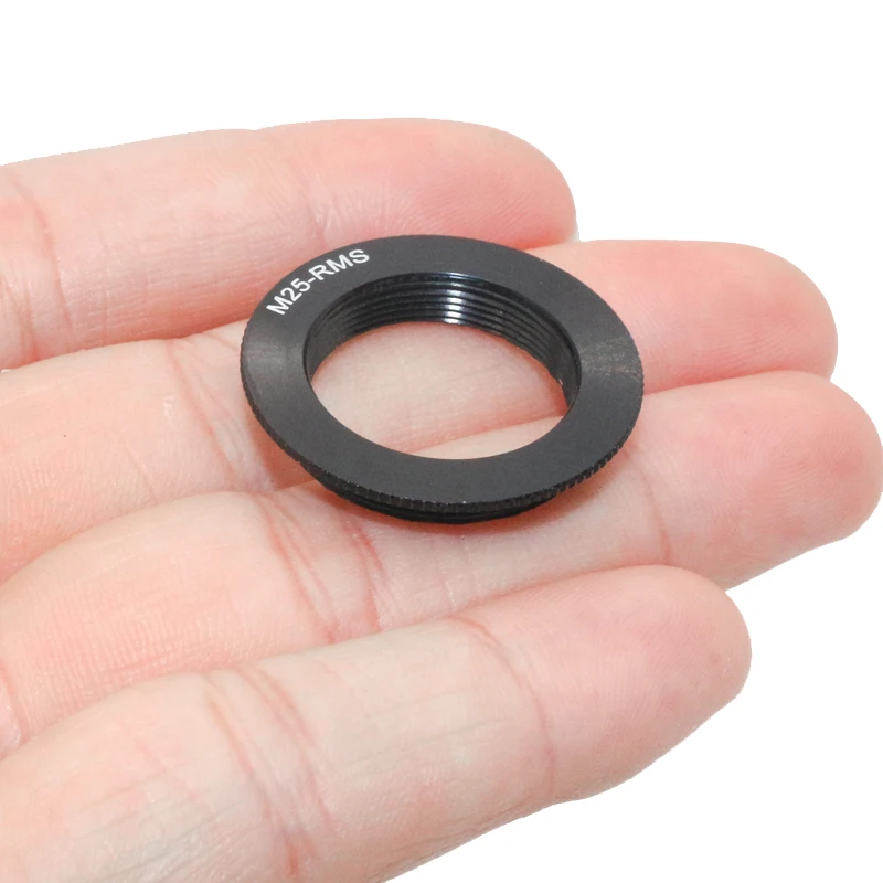M25 to RMS Thread Adapter RMS to M25x0.75 Microscope Objective Adapter Ring for Leica Nikon Olympus Microscope Objective Lens
