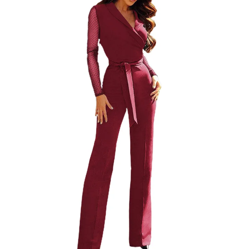 jumpsuit maroon color