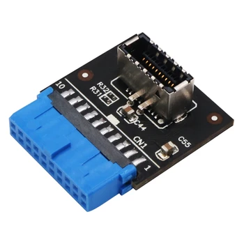 

Type C USB3.1 Front Panel Socket USB 3.0 19 Pin to TYPE-E 20Pin Header Extension Adapter for Motherboard PC Connector Riser