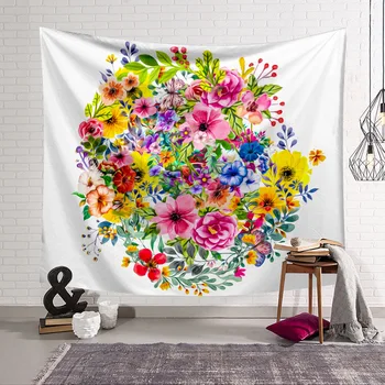 

Colorful Flowers Tapestry 3D Printing Tapestrying Rectangular Home Decor Wall Hanging 07