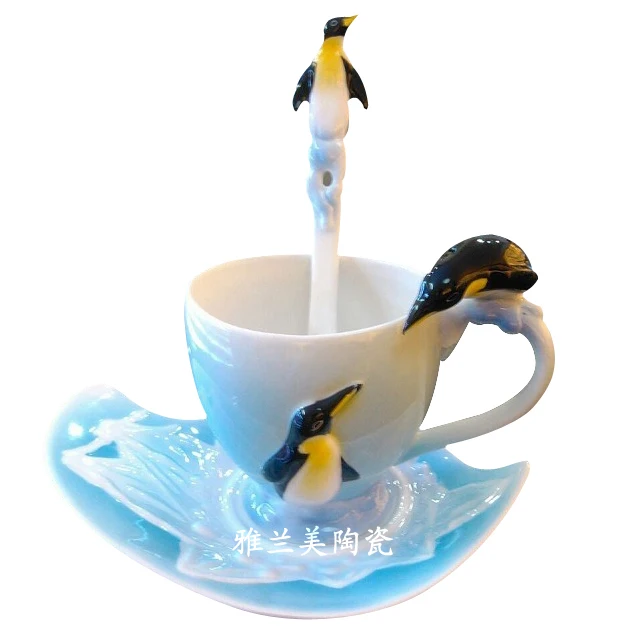 Nova chegada pinguim copos de café com