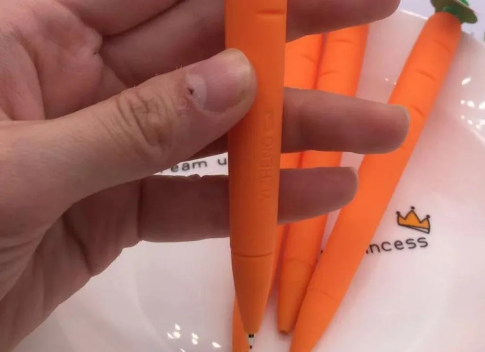 Автоматический карандаш в Корейском стиле с рисунком морковки, школьный подарок, механический карандаш для студентов, 0,5 мм, ручка для письма, подарочная ручка, 36 шт./лот