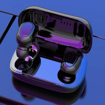 

L21 Wireless Bluetooth 5.0 Mini Earbuds Portable Handsfree Microphone Headset with Charging Case Sport Driving Stereo Earphone