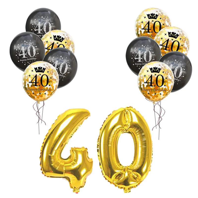 Поздравление 30 лет 30 день рождения украшения для взрослых бумажный баннер гирлянда из букв 40 50 60 70 лет вечерние украшения - Цвет: 40 set