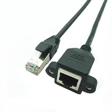 

ML1 NEW2022 60cm UP Down Right Left Angled 90 Degree 8P8C FTP STP UTP Cat5 RJ45 with screw Lan Ethernet Network Extension Cable