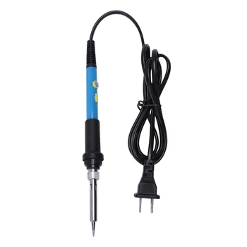 

US Plug,60W 1100V Electric Soldering Iron Kit With Power Switch Adjustable Temperature Knob Welding Tool