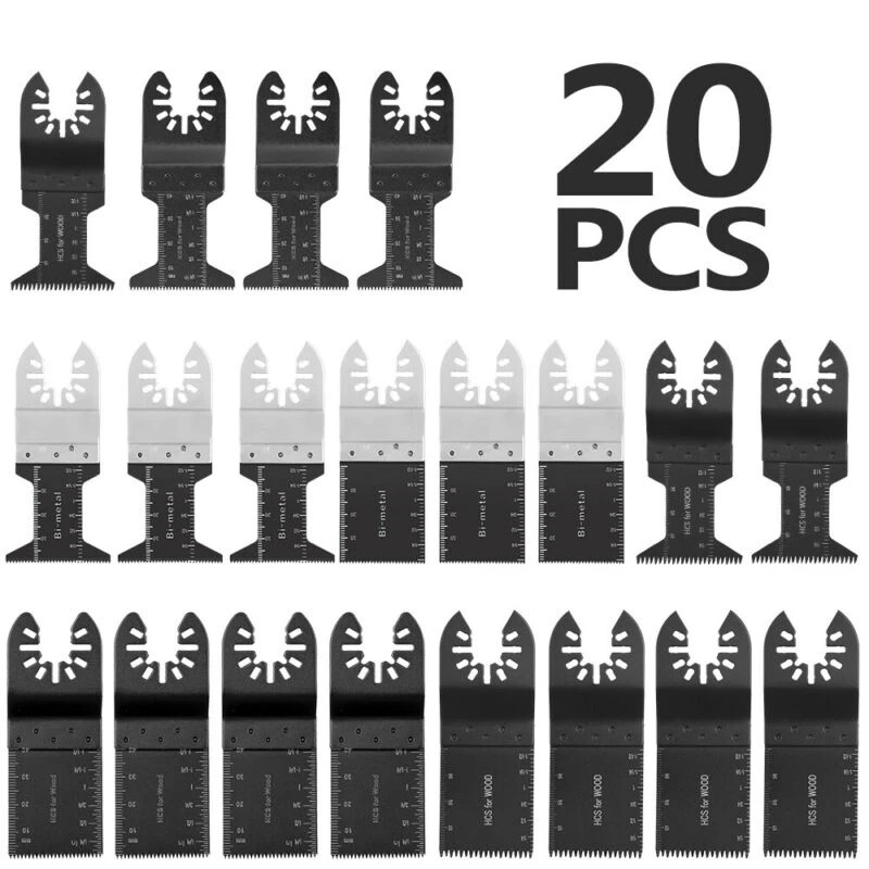20pcs Oscillating Multi Tool Blades Saw Blade Wood Metal Cutter for Dewalt Fein