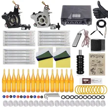 Горячая машина для татуировки тела набор с иглами питания для тату начинающих Поставки