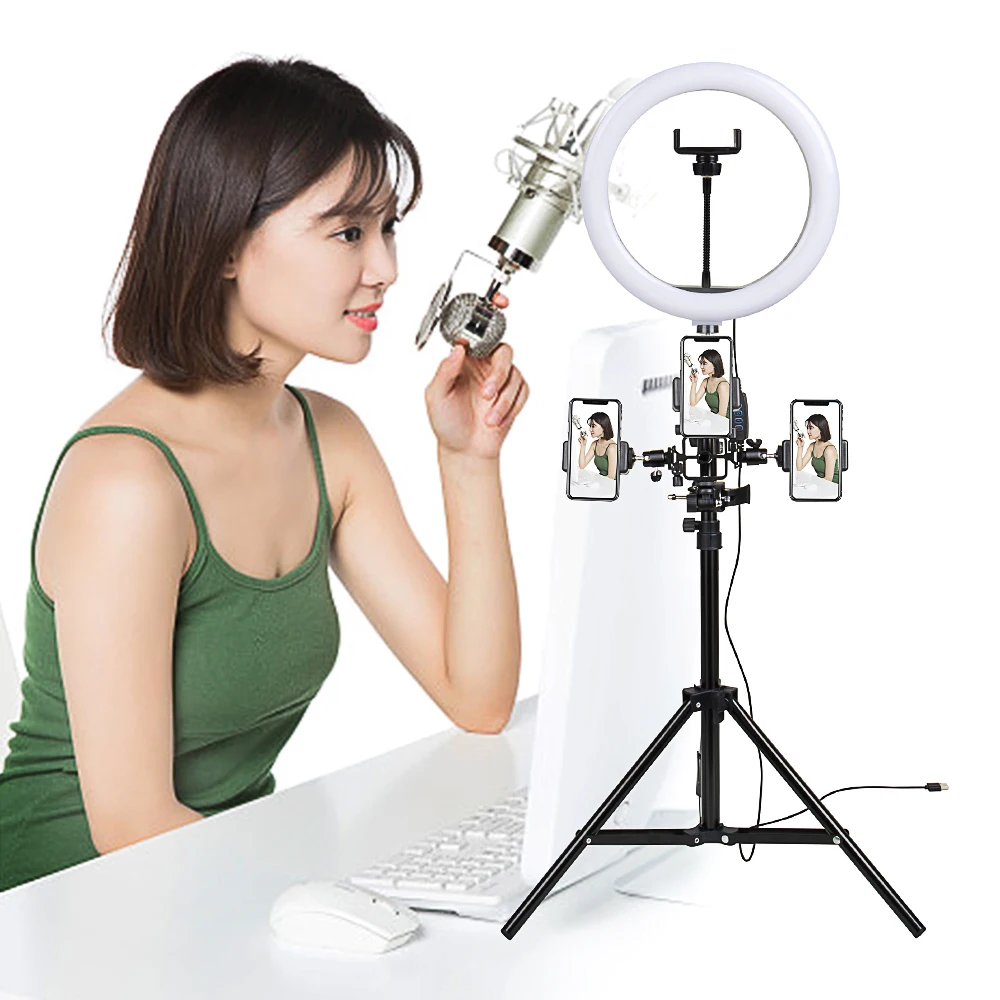  Yizhestudio 10inch 26cm USB Interface Dimmable LED Ring Light lamp Camera Phone Photography Video M - 33039475896