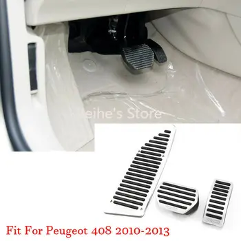 

Car Alloy Accelerator Gas Brake Footrest Pedal Plate Pad Cover Fit For Peugeot 408