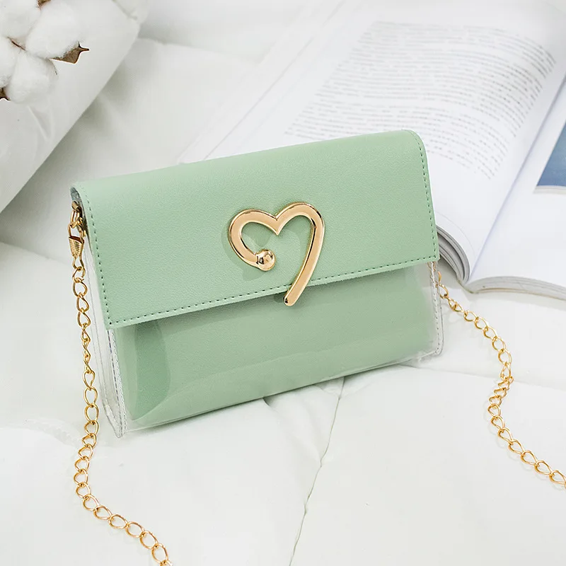 

Small Bag 2019 Summer Shoulder Oblique Chain Small Square Bag Gel Bag Transparent Bag