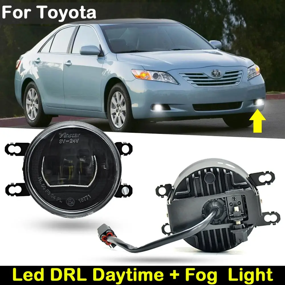Для Toyota RAV4 Solara для Avalon Highlander Prius Avensis Camry Corolla Yaris светодиодный DRL Дневной светильник