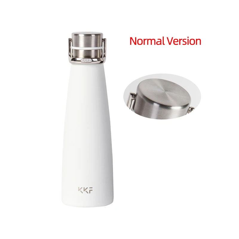Вакуумная бутылка Xiaomi KKF, 475 мл, термос из нержавеющей стали, 24 часа, термос, портативная Спортивная кружка для путешествий, холодная чашка - Цвет: White Normal Version
