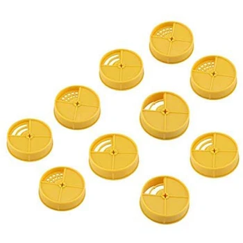 

10PCS Plastic Doors Beehive Door Bee Nest Round Entrance Exit Anti Fly Disc Beekeeping Vents Bees Tools