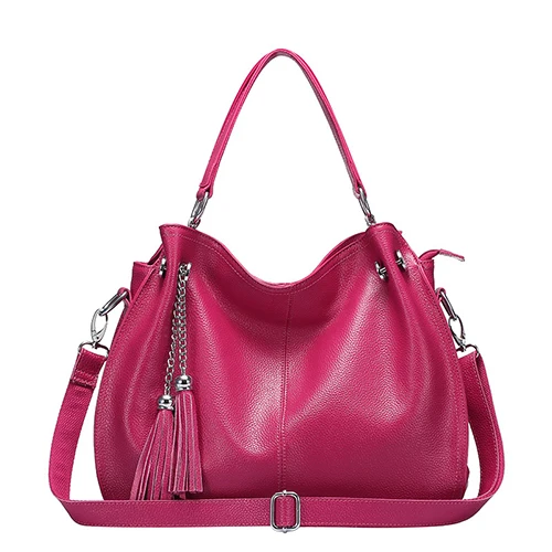 VELALISCIO Модная брендовая натуральная сумочка из натуральной кожи Сумки из натуральной кожи женские сумки через плечо повседневные сумки - Цвет: Red
