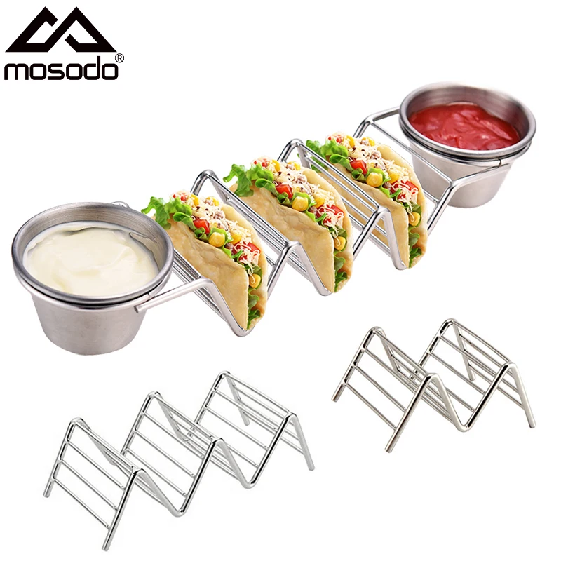 Mosodo Mexican Restaurant Stainless Steel Pancake Rack Taco Holder Pizza Display Stand Spring Roll Food Kitchen Tools | Дом и сад