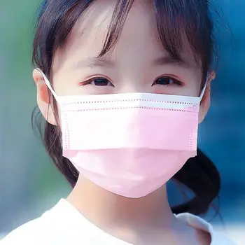 

Disposable Non-Woven 3-Layer Children Mask Pink Mouth Face Masks Meltblown Cloth Masks Earloops Masks Masque Mascarilla Facial