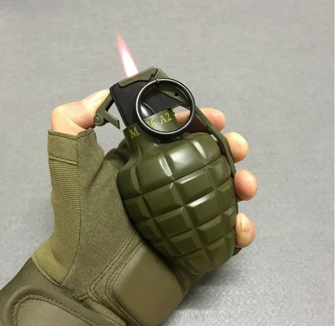 M-27 США Военная граната стиль модель ветрозащитный Газовая зажигалка с пепельницей Настольный Декор сигарета подарок(Зажигалка без газа
