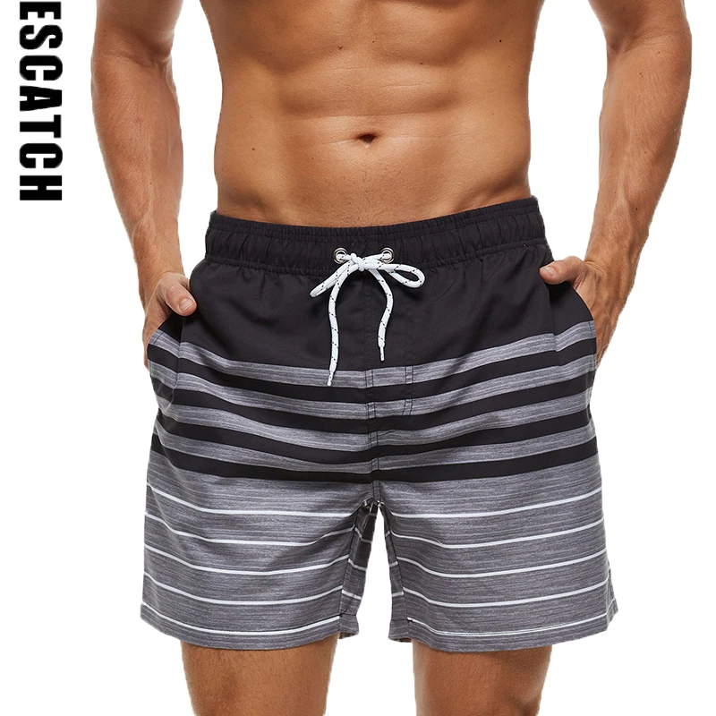 Летние быстросохнущие мужские пляжные шорты для серфинга, купальный костюм, пляжные шорты, спортивный купальник, шорты для бега, спортзала, Maillot De Bain Homme