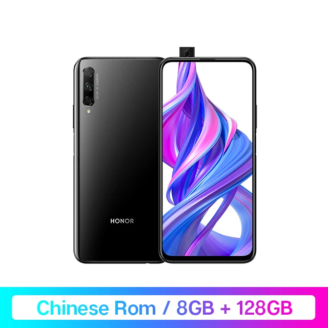 Смартфон Honor 9X Pro 8GB 256GB 128GB Kirin 810 Liquid Cool 48MP с тройной камерой 6,5" с функцией автоматического всплывания, мобильный телефон Скидка 1200 руб. /. При заказе от 9800 руб. /Промокод: newyear1200/ - Цвет: 8GB 128GB Black