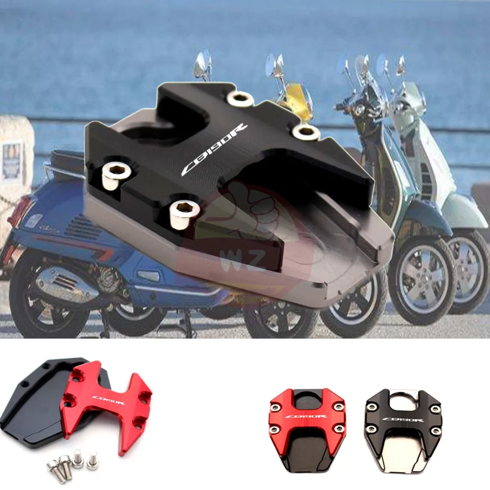 

Motorcycle accessories aluminum CNC side stand extension bracket support plate for HONDA CB190R CBF190 CB190X