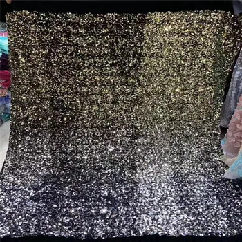 

2020 Latest French Nigerian sequins Lace Fabric High Quality Embroidered Tulle African Laces Fabric Wedding French Tulle Lace