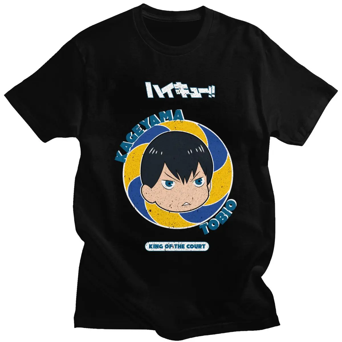 Ретро Kageyama Tobio In Волейбол Футболка с коротким рукавом из чистого хлопка футболки