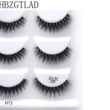 새로운 50/100 상자 멀티 팩 3D 부드러운 밍크 머리 가짜 속눈썹, 수제 묶은 솜털 긴 속눈썹 자연 눈 메이크업 도구