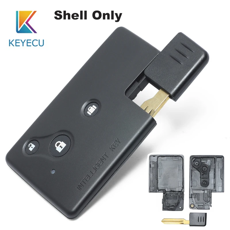 KEYECU замена Смарт-пульт дистанционного ключа оболочки чехол Fob 3 кнопки для Nissan Teana(старая модель) с маленьким ключом