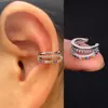 85958-8c8201.jpg Boucles d'oreilles à Clip pour femmes et filles, 1 pièce, géométrie creuse arc-en-ciel, CZ, manchette, grimpeur, Cartilage, os, faux boucle d'oreille, Non Piercing