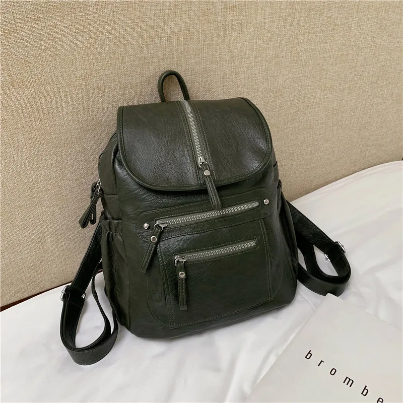 Модный кожаный женский рюкзак, сумки через плечо для отдыха, Mochila Feminina, вместительная школьная сумка для девочек
